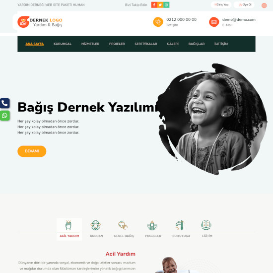 Yardım Kuruluşu, Dernek Web Sitesi-3